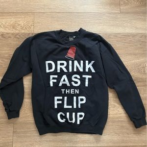 Flip cup crew neck